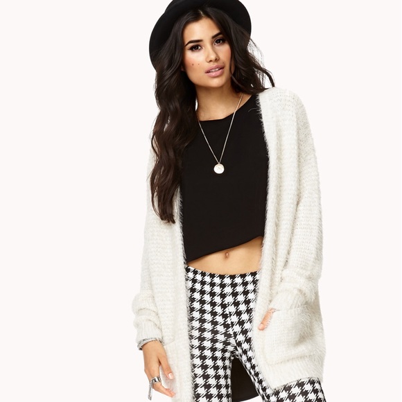 white cardigan forever 21